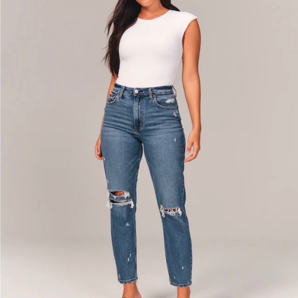 Abercrombie & Fitch Curve Love High Rise Mom Jean